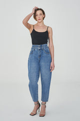 セミバギーフィットダブルOBデニムパンツ / SEMI BAGGY FIT DOUBLE OB DENIM PANTS [6877]