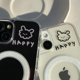 Black - Happy DDong GangAzi Magsafe Phone Case