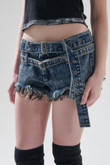 ストーンショートデニムパンツ / STONE SHORTS