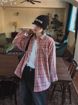 [起毛]ハーモンチェックオーバーシャツ (3 color)