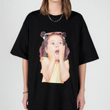 BABY FACE SUNGLASSES GIRL SHORT SLEEVE T-SHIRT BLACK