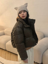 Siamese boucle beanie 