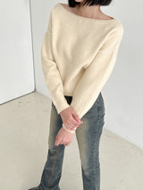 ソフトリップラインニット/Soft lip line knit (5color)