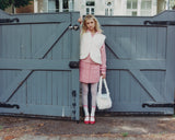 スモールチェリーボタンニットスカート／SMALL CHERRY BUTTON KNIT SKIRT [PINK]