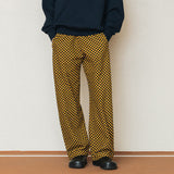 チェッカーボードバンディングパンツ/CHECKERBOARD BANDING PANTS_YELLOW BLACK