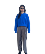 プリントクロップドスウェット/Print Cropped Sweat-BLUE