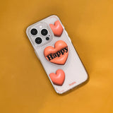 サンオレンジハートバルーンケース / Sun Orange Heart Balloon Case (Jelly Hard)