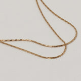 シルバーシンスレッドネックレス(スペアチェーン)/SILVER THIN THREAD NECKLACE(CHOKER) (925 silver+gold plated / spare chain)