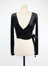ベルベッドミニラップカーディガン/Velvet Mini Wrap Cardigan (3color)
