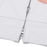ウィッティバニースピリットグラフィッククロップフーディージップアップ / WITTY BUNNY SPLIT GRAPHIC CROP HOODIE ZIP UP [WHITE]