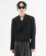 ルシッドクロップラップブレザー / [自主製作] Lucid crop wrap blazer (2 color)