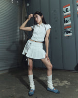 denim eyelet sk - ivory