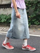 Popo back slit skirt 