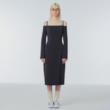 Off-the-shoulder slim long dress