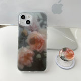 ピンク - レインフラワーマグセーフスマホケース　ビーズトックセット