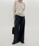 ブラッシュワンピンタックスラックス/No.5235 Brushed one-pin tuck slacks (2color)