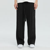 CABLE KNIT WIDE PANTS