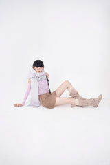 Ribbon Muffler_White Gray