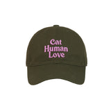 CAT HUMAN LOVE BALL CAP_KHAKI