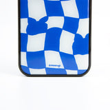 チェッカーボードエポキシアイフォンケース/CheckerBoard BLUE Epoxy Case