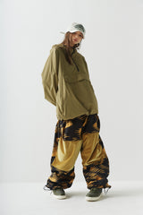 ウェーブベルベットスーパーワイドボックスパンツ / BSR2223FWPT015 ZGZG WAVE VELVET SUPER WIDE BOX PANTS GOLD