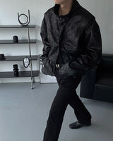 TAP Crack Effect Suede Jacket