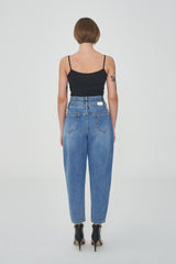 セミバギーフィットダブルOBデニムパンツ / SEMI BAGGY FIT DOUBLE OB DENIM PANTS [6877]