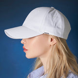Metal tip over fit ball cap WHITE