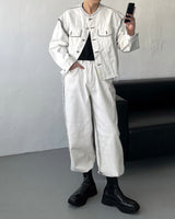 スティッチマクシワイドデニム / MG709,710 Stitch Maxi Wide Denim (2 colors)