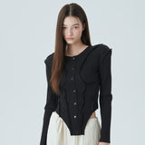 CUT-OFF LINE TOP / BLACK