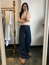 ワイドフィットデニムパンツ/WIDE FIT DARK BLUE DENIM PANTS [17789]
