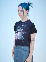 アクアリウムクロップTシャツ / AQUARIUM CROP T-SHIRTS(BK)