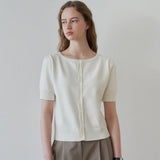 ボートネック シャーリング カーディガン / Boatneck shirring cardigan