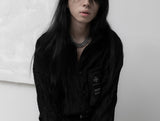[BLESSEDBULLET]black line  chain necklace_blacksilver_13mm/11mm (6567972765814)