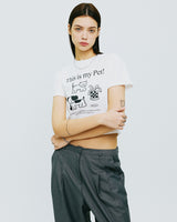 ディスイズマイペットクロップTシャツ/THIS IS MY PET CROP TSHIRT-WHITE