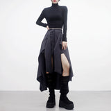 Frenky Unbalanced Skirt Pants