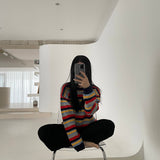 カラフルストライプニットウェア/OWN Colorful Striped Knitwear (2 colors)