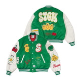 STGM OVERSIZED VARSITY JACKET GREEN / BLACK