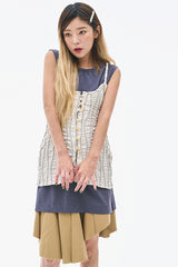 ポールストリングスリーブレスワンピース/Pole String Sleeveless Ops (2 colors)