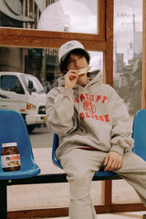 クラシックビッグロゴパーカ・グレー［ユニセックス］/ Classic Big Logo Unisex Gray Hoodie
