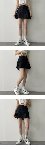 ティカポケットセイントデニムミニスカート / TICA Pocket Saint Denim Mini Skirt