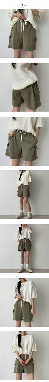 ペーパー3/4レンスカーゴショーツ / Paper 3/4 length Cargo shorts