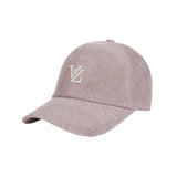 3D Monogram pigment Washing Corduroy Over Fit Ball Cap Pink