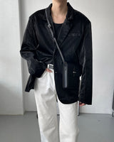 ヴァイパーレザーブレーザー / OWN Viper Leather Blazer (2 colors)