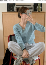 Basic V-neck Knit Cardigan (11color)
