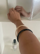 ロゴバングルブレスレット / bitte schon logo bangle bracelet (2 colors set)