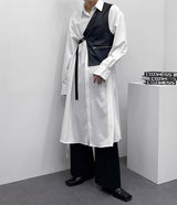レイヤードレザーベスト / NB Layered Leather Vest