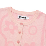 チェリージャカードパターンショートスリーブカーディガン / CHERRY JACQUARD PATTERN SHORT SLEEVE CARDIGAN [PINK]
