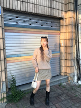 アブリルルーズフィットⅤ-ネックニット