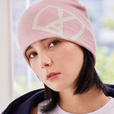 VA Square Jacquard Beanie / Pink